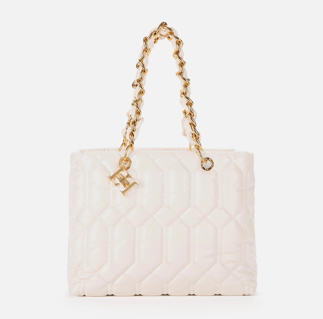 Капитонирана кожена чанта на Elisabetta Franchi