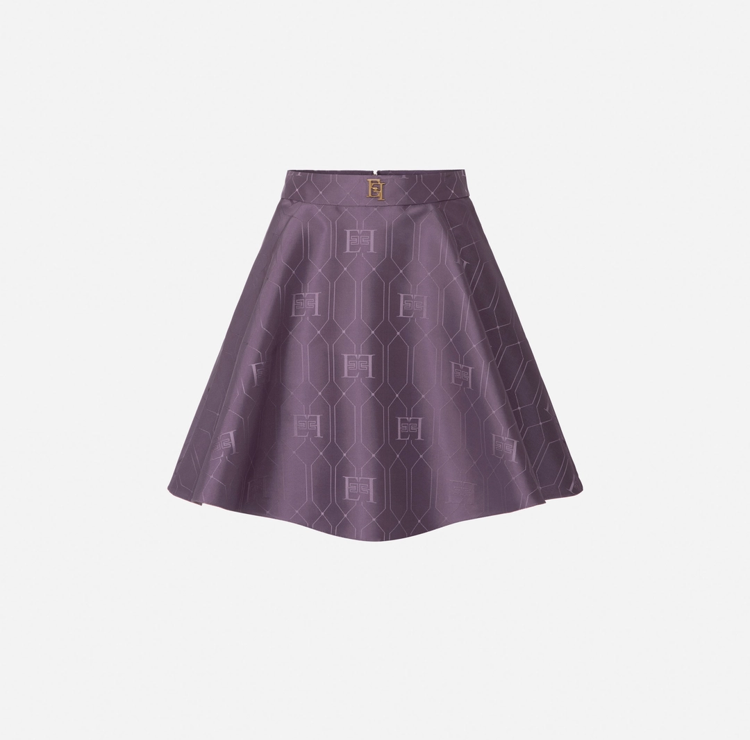 Къса сатенена пола на Elisabetta Franchi