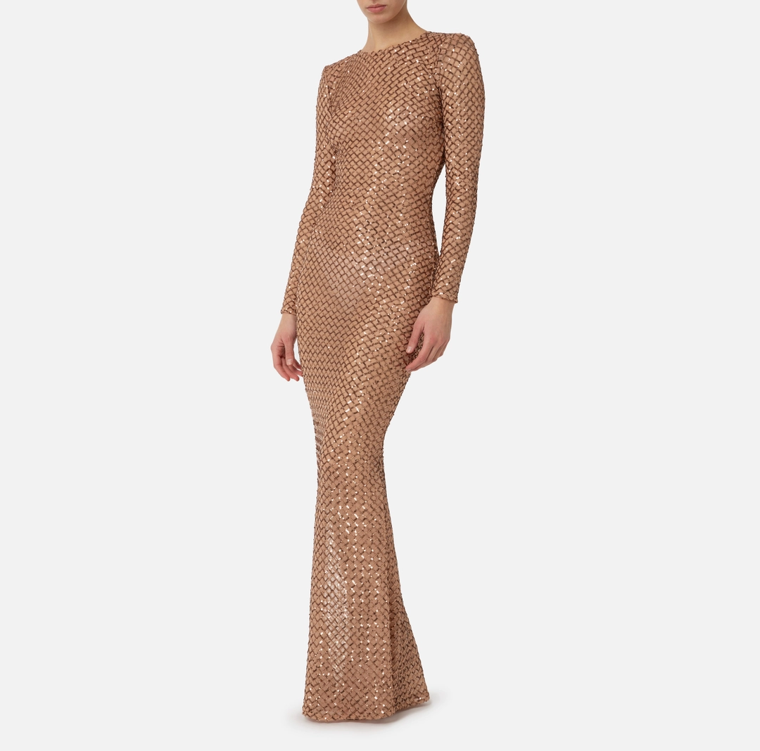 "Red Carpet" рокля с тюл и пайети на Elisabetta Franchi
